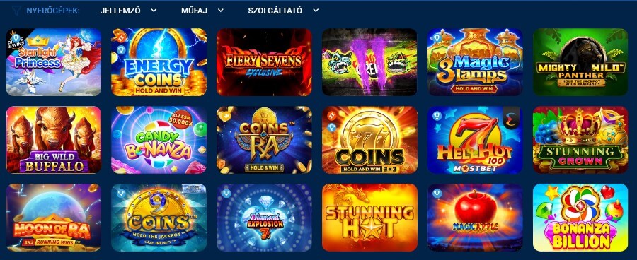 MostBet értékelés nyerőgépek