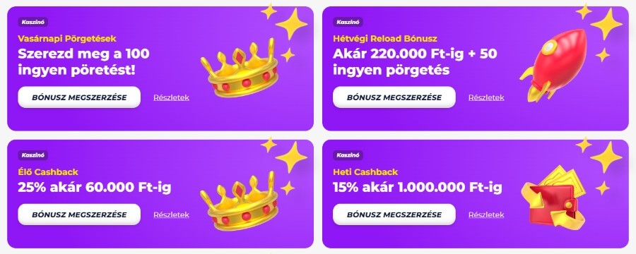 GreatWin értékelés bónuszok