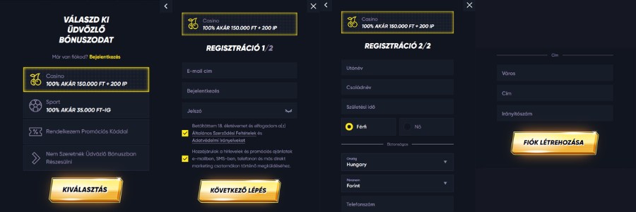 QuickWin értékelés regisztráció lépései
