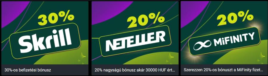 fizetési mód bónusz