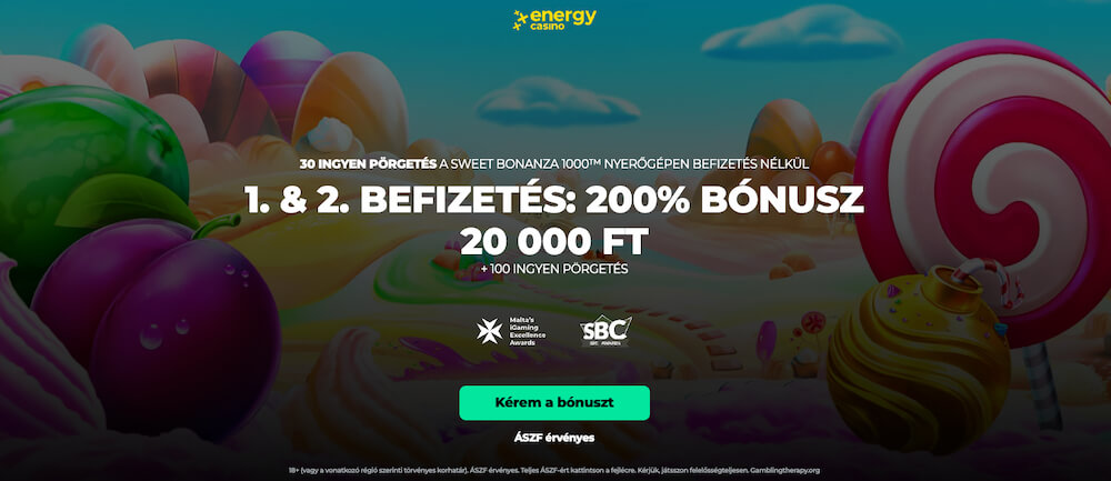 Energy Casino exkluzív üdvözlő bónusz Magyar Casino