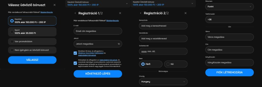 regisztráció menete